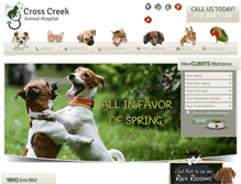 Tablet Screenshot of crosscreekanimalhospital.com